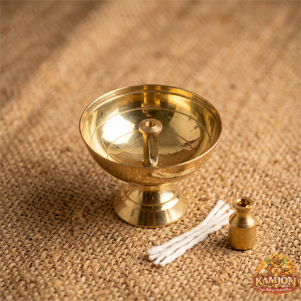  Pure Brass Traditional Akhand Diya / Kuber Oil Lamp