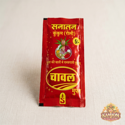 Sanatan Kumkum Roli Chawal Free Offering (Pack of 10  Sachets)