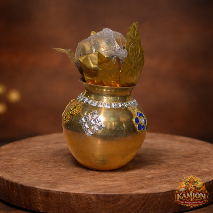 Brass Pooja Kalash with Coconut